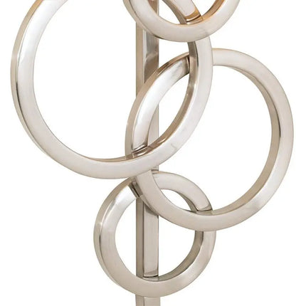 Possini Euro Circles Brushed Nickel Plug-In Wall Sconces Set of 2 Possini Euro Design