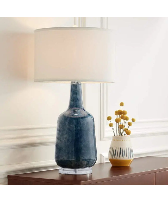 Possini Euro Collin 26 3/4" Blue Modern Coastal Ceramic Table Lamp Possini Euro Design