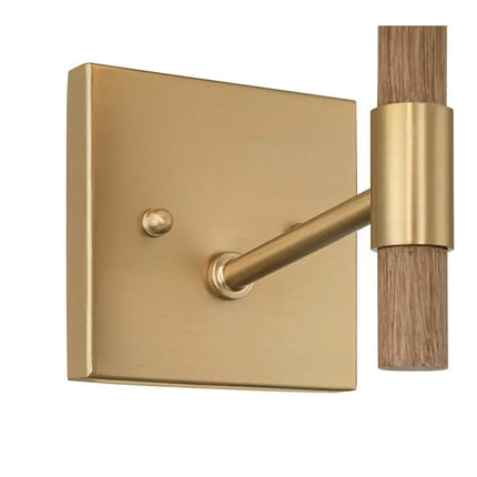 Possini Euro Conrad 11"H Brushed Champagne Wood Wall Sconce Set of 2 Possini Euro Design