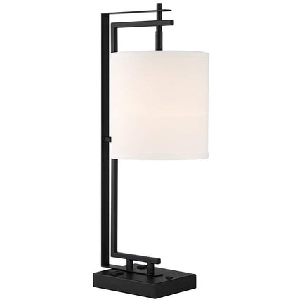 Possini Euro Covello 25" Modern Outlet and USB Desk Lamp