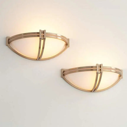 Possini Euro Deco 13 3/4" Wide Soft Gold Wall Sconce Set of 2 Possini Euro Design