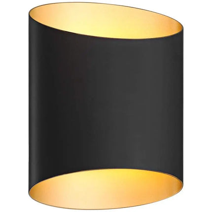 Possini Euro Everard 10" High Black and Gold LED Wall Sconce Set of 2 Possini Euro Design