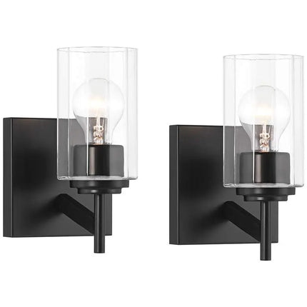 Possini Euro Evette 9 1/4" High Black Wall Sconce Set of 2 Possini Euro Design