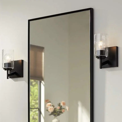 Possini Euro Evette 9 1/4" High Black Wall Sconce Set of 2 Possini Euro Design