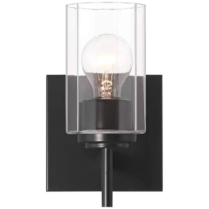 Possini Euro Evette 9 1/4" High Black Wall Sconce Set of 2 Possini Euro Design