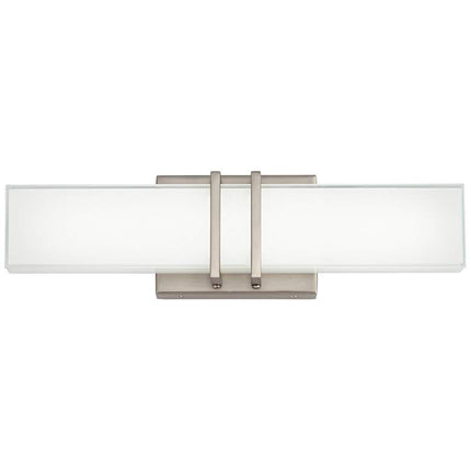 Possini Euro Exeter 17" High Nickel LED Bathroom Light Set of 2