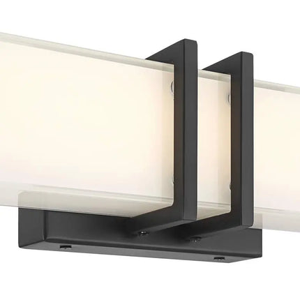 Possini Euro Exeter 17" Wide Black LED Bathroom Vanity Light Set of 2 Possini Euro Design