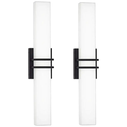 Possini Euro Exeter 24" High Black LED Bathroom Vanity Light Set of 2 Possini Euro Design