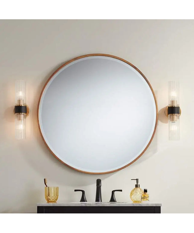 Possini Euro Idyll Wall Sconce Set with Uttermost Mayfair Wall Mirror Possini Euro Design