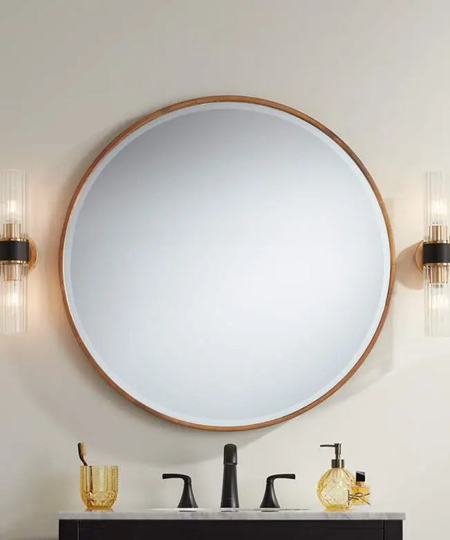 Possini Euro Idyll Wall Sconce Set with Uttermost Mayfair Wall Mirror Possini Euro Design