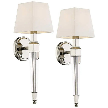 Possini Euro Irene 20 3/4" High Polished Nickel Wall Sconce Set of 2 Possini Euro Design