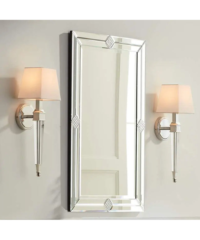 Possini Euro Irene 20 3/4" High Polished Nickel Wall Sconce Set of 2 Possini Euro Design