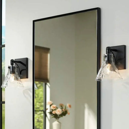 Possini Euro Ishii 9 1/4" Wide Matte Black Wall Sconce Set of 2 Possini Euro Design