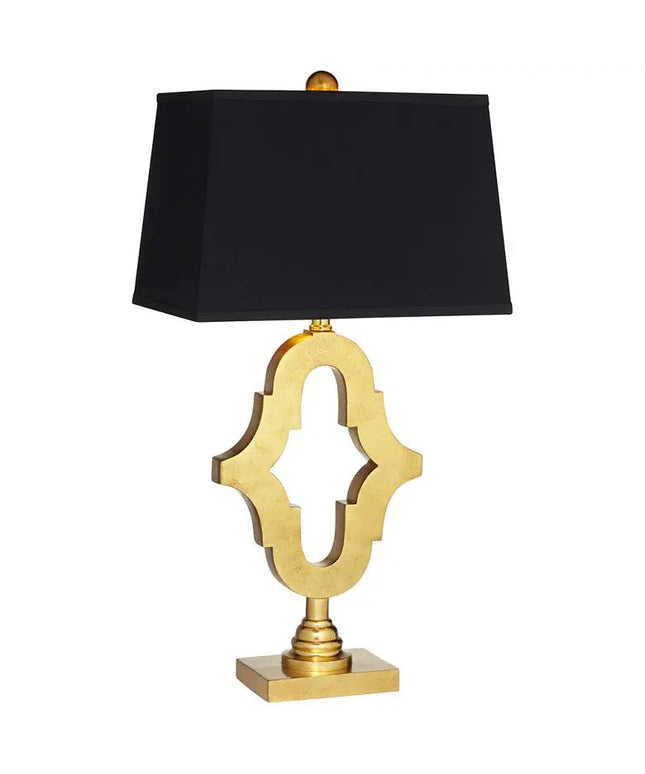 Possini Euro Judith 28 3/4" Open Keyhole Black and Gold Table Lamp Possini Euro Design