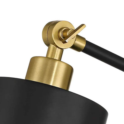 Possini Euro Keller 24" High Black and Brass Outlet and USB Desk Lamp Possini Euro Design