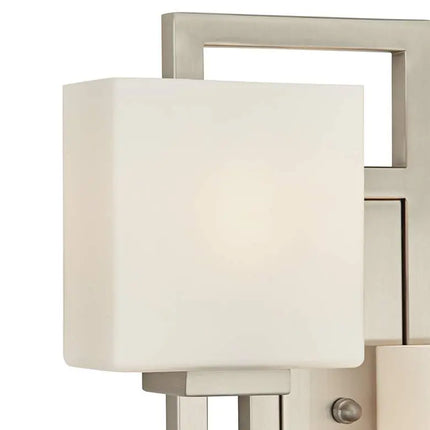 Possini Euro Lighting on the Square 15.5" Nickel Wall Sconces Set of 2 Possini Euro Design
