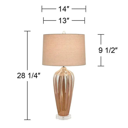 Possini Euro Loren Ivory Handcrafted Modern Ceramic Table Lamps Set of 2 Possini Euro Design