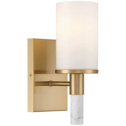 Possini Euro Lucius 11"H Soft Gold & Marble Wall Sconce Set of 2