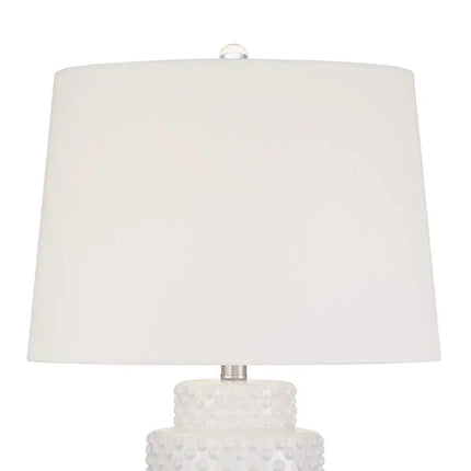 Possini Euro Luisa 28" High Modern Dimpled White Ceramic Table Lamp Possini Euro Design