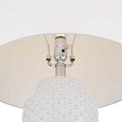 Possini Euro Luisa 28" High Modern Dimpled White Ceramic Table Lamp Possini Euro Design