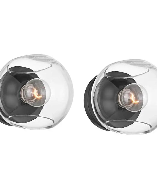 Possini Euro Michaelis 6 1/4" High Black Wall Sconce Set of 2 Possini Euro Design