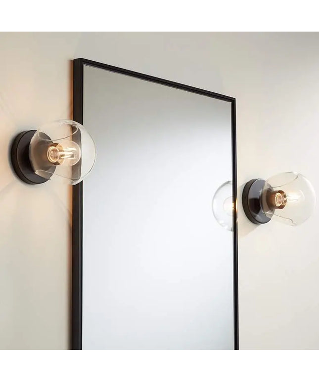 Possini Euro Michaelis 6 1/4" High Black Wall Sconce Set of 2 Possini Euro Design