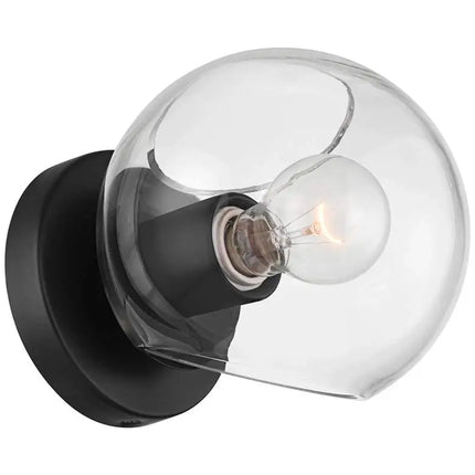 Possini Euro Michaelis 6 1/4" High Black Wall Sconce Set of 2 Possini Euro Design