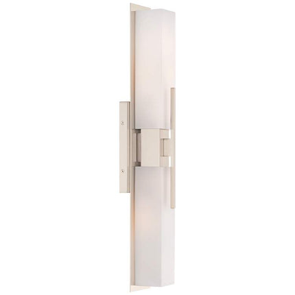 Possini Euro Midtown 23 1/2" High Satin Nickel Bath Light Set of 2