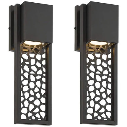 Possini Euro Miele 16" High Matte Black Wall Sconce Set of 2 Possini Euro Design
