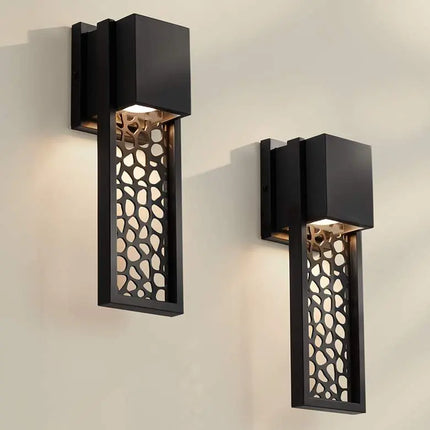 Possini Euro Miele 16" High Matte Black Wall Sconce Set of 2 Possini Euro Design