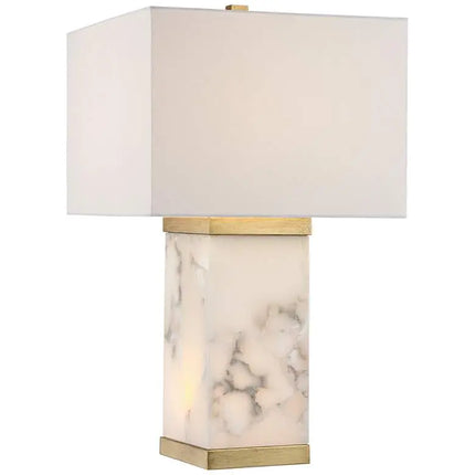 Possini Euro Mindy 24 3/4" Alabaster Table Lamp with Night Light Possini Euro Design