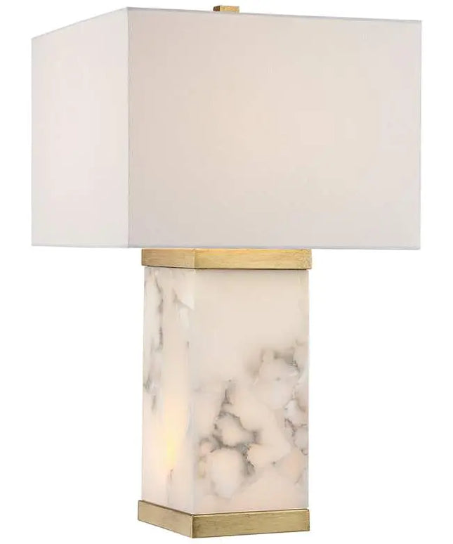 Possini Euro Mindy 24 3/4" Alabaster Table Lamp with Night Light Possini Euro Design