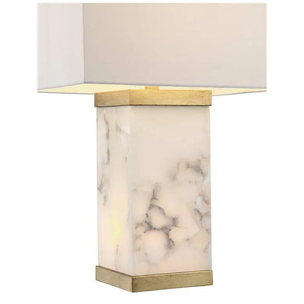 Possini Euro Mindy 24 3/4" Alabaster Table Lamp with Night Light Possini Euro Design