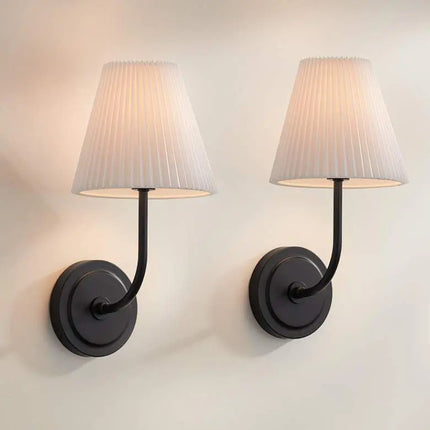 Possini Euro Nina 14" High Matte Black Wall Sconce Set of 2 Possini Euro Design