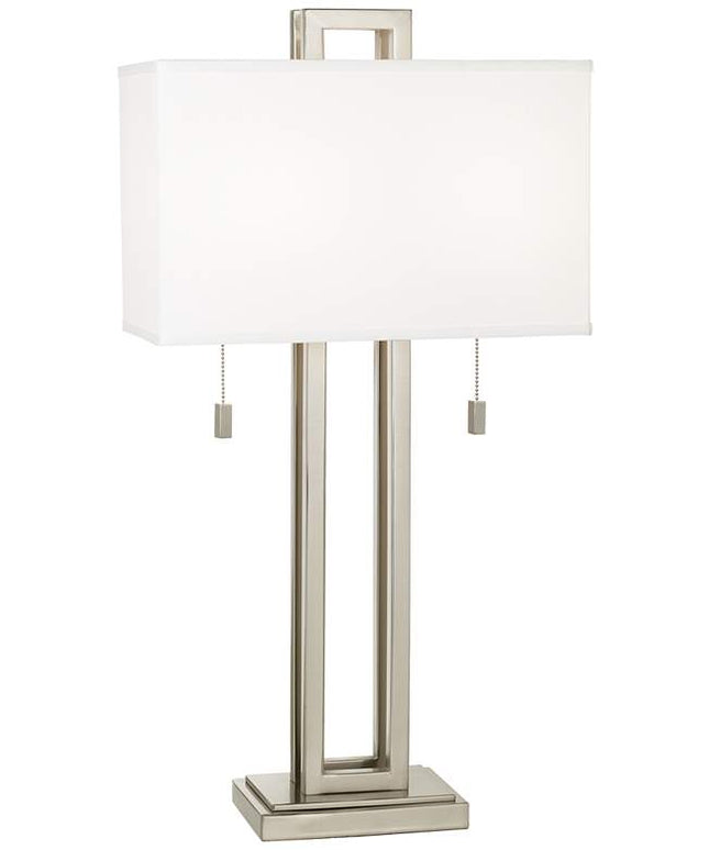 Possini Euro Open Rectangle 30" Brushed Nickel Table Lamp Possini Euro Design