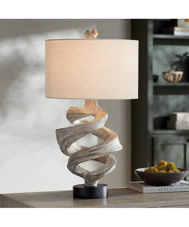 Possini Euro Organic Twist 29 1/8" Sculptural Rustic Modern Table Lamp