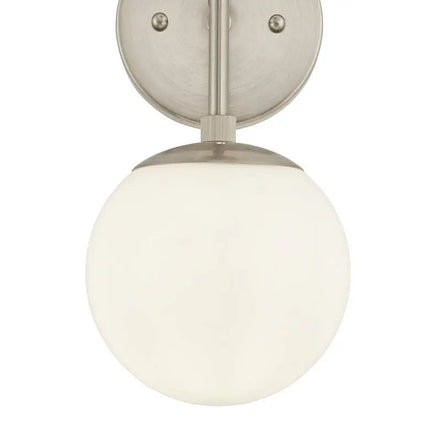 Possini Euro Oso 17 3/4" High Opal Glass and Nickel Sconces Set of 2 Possini Euro Design