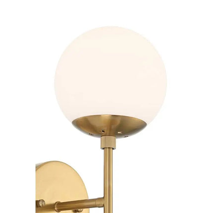 Possini Euro Oso 18" High Gold Opal Glass 2-Light Wall Sconce Set of 2 Possini Euro Design