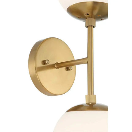 Possini Euro Oso 18" High Gold Opal Glass 2-Light Wall Sconce Set of 2 Possini Euro Design