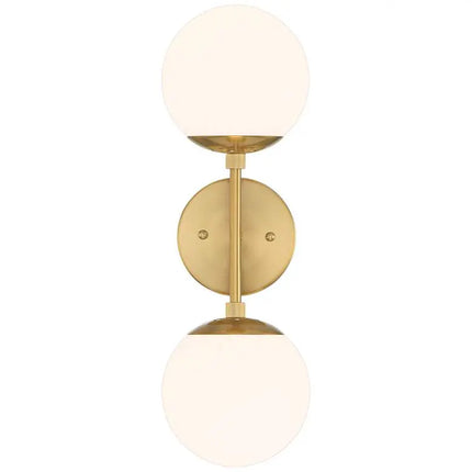 Possini Euro Oso 18" High Gold Opal Glass 2-Light Wall Sconce Set of 2 Possini Euro Design