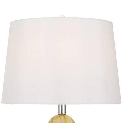 Possini Euro Pablo 27" High Modern Yellow Vortex Art Glass Table Lamp Possini Euro Design