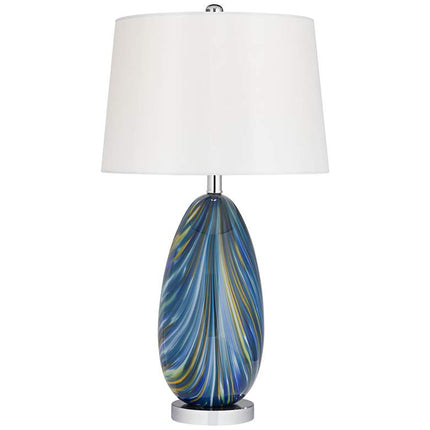 Possini Euro Pablo 27" Modern Blue Art Glass Table Lamp Possini Euro Design