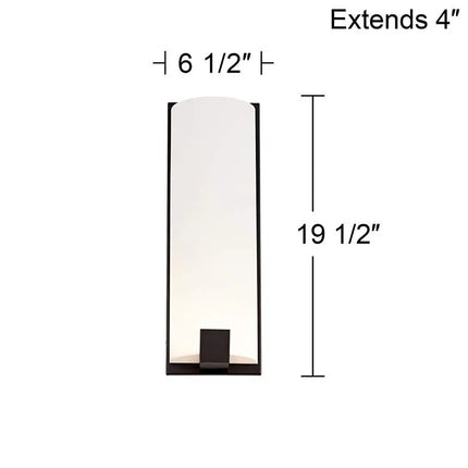 Possini Euro Rigdon 19 1/2"H Bronze & White Wall Sconce Set of 2 Possini Euro Design
