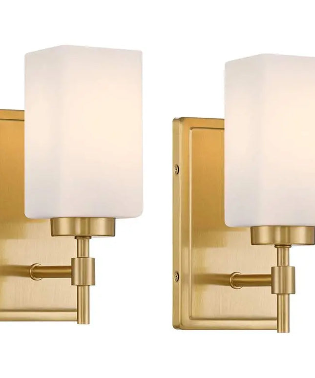 Possini Euro Salo 9 3/4" High Gold Wall Sconce Set of 2 Possini Euro Design