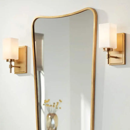 Possini Euro Salo 9 3/4" High Gold Wall Sconce Set of 2 Possini Euro Design