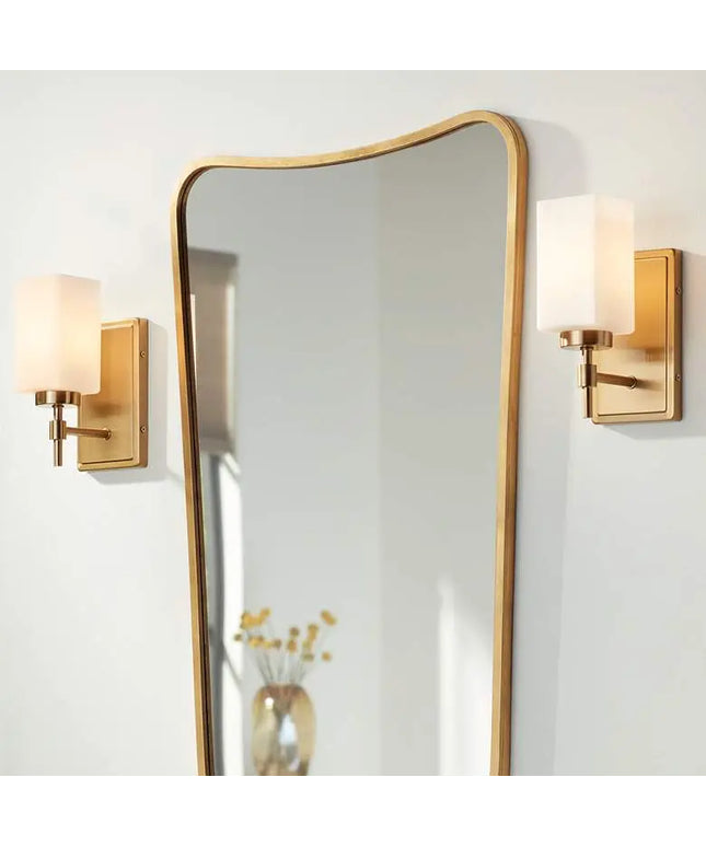 Possini Euro Salo 9 3/4" High Gold Wall Sconce Set of 2 Possini Euro Design