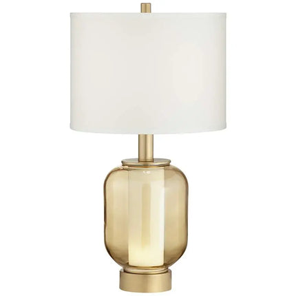 Possini Euro Sophia 28" Champagne Glass Night Light Table Lamp Possini Euro Design