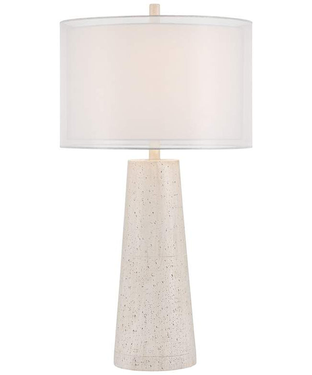 Possini Euro Travertine 31 1/2" High Faux Marble Modern Table Lamp Possini Euro Design