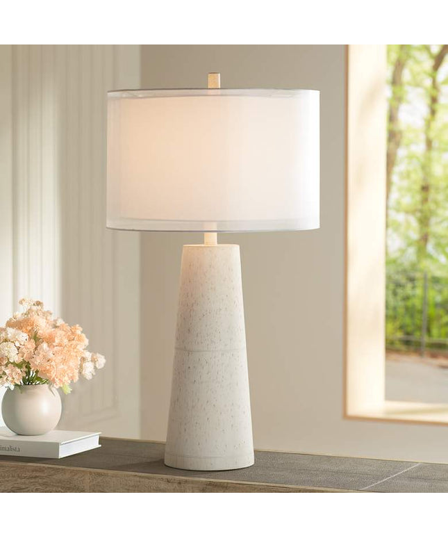 Possini Euro Travertine 31 1/2" High Faux Marble Modern Table Lamp Possini Euro Design