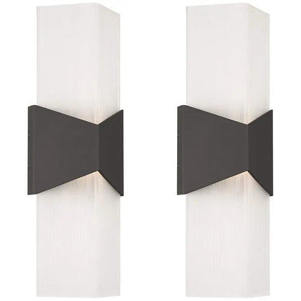 Possini Euro Tux 18" High Black and White LED Wall Sconce Set of 2 Possini Euro Design